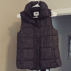 Charcoal Speckled Puffer Vest